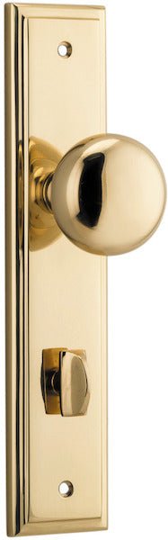 Cambridge Knob - Stepped Backplate - Ella Grace - Iver - Polished Brass - Door Knobs