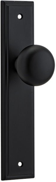 Cambridge Knob - Stepped Backplate - Ella Grace - Iver - Matt Black - Door Knobs