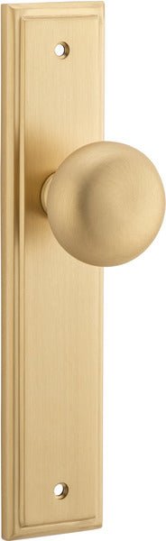 Cambridge Knob - Stepped Backplate - Ella Grace - Iver - Brushed Brass - Door Knobs