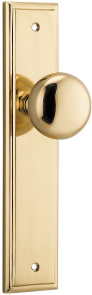 Cambridge Knob - Stepped Backplate - Ella Grace - Iver - Polished Brass - Door Knobs