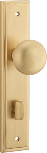 Cambridge Knob - Stepped Backplate - Ella Grace - Iver - Brushed Brass - Door Knobs