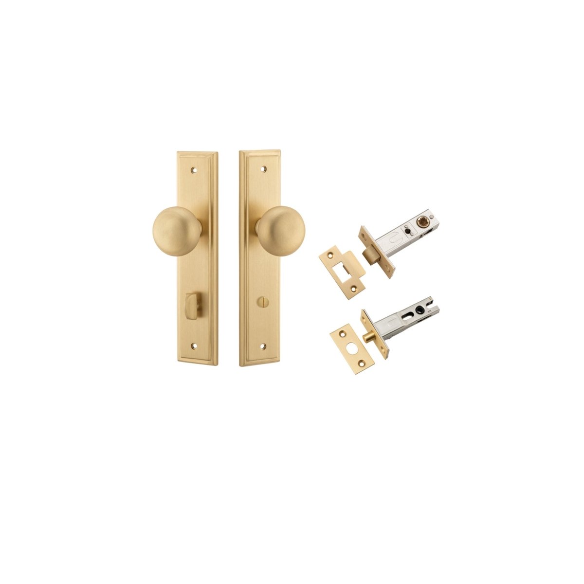 Cambridge Knob - Stepped Backplate - Ella Grace - Iver - Brushed Brass - Door Knobs