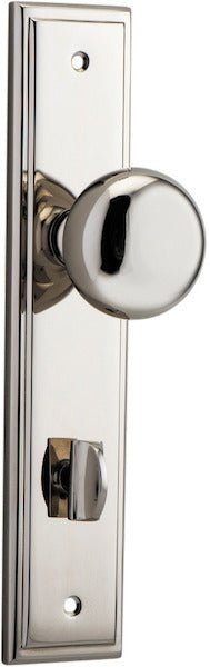 Cambridge Knob - Stepped Backplate - Ella Grace - Iver - Polished Nickel - Door Knobs