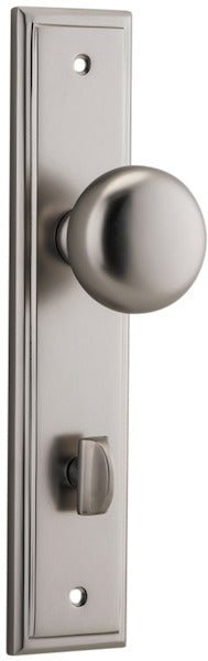 Cambridge Knob - Stepped Backplate - Ella Grace - Iver - Satin Nickel - Door Knobs