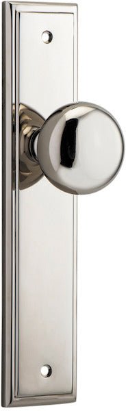 Cambridge Knob - Stepped Backplate - Ella Grace - Iver - Polished Nickel - Door Knobs