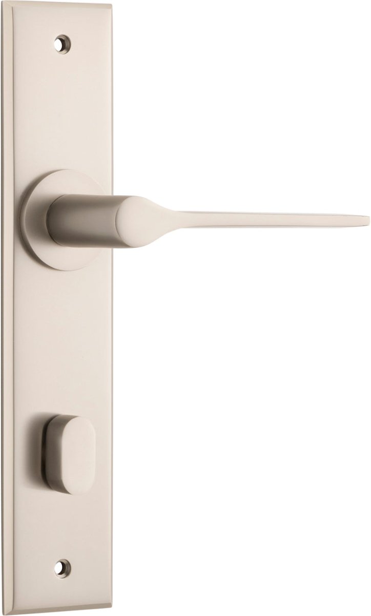 Como Lever - Chamfered Backplate - Ella Grace - Iver - Satin Nickel - Door Levers