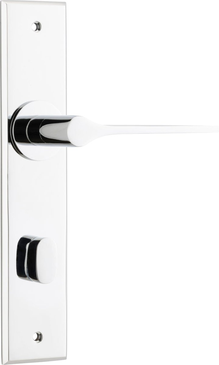 Como Lever - Chamfered Backplate - Ella Grace - Iver - Polished Chrome - Door Levers