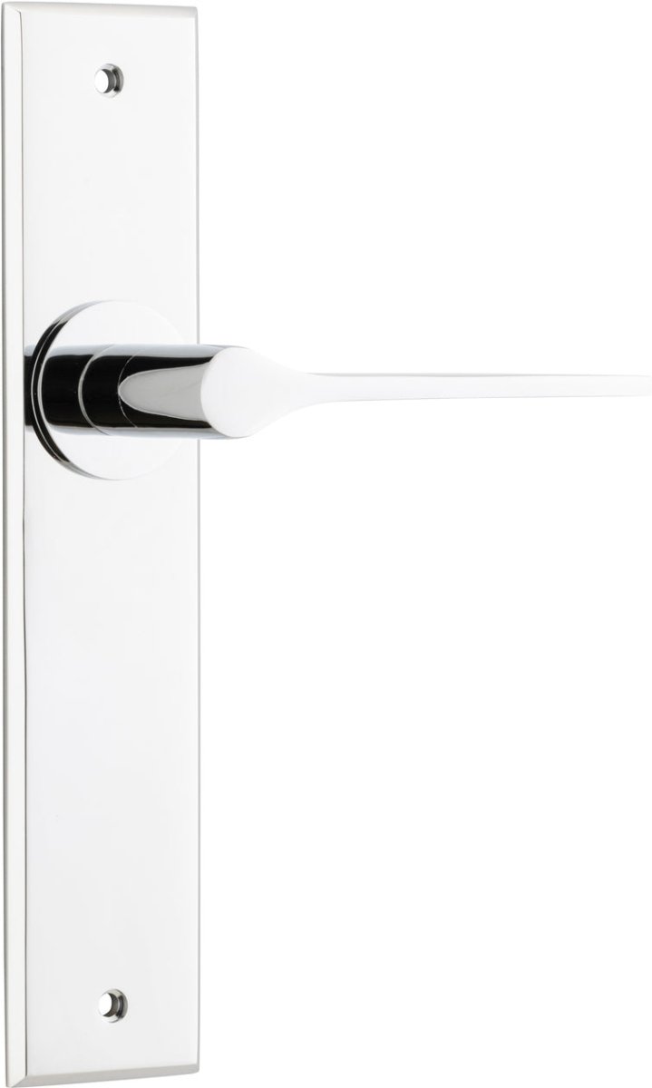 Como Lever - Chamfered Backplate - Ella Grace - Iver - Polished Chrome - Door Levers