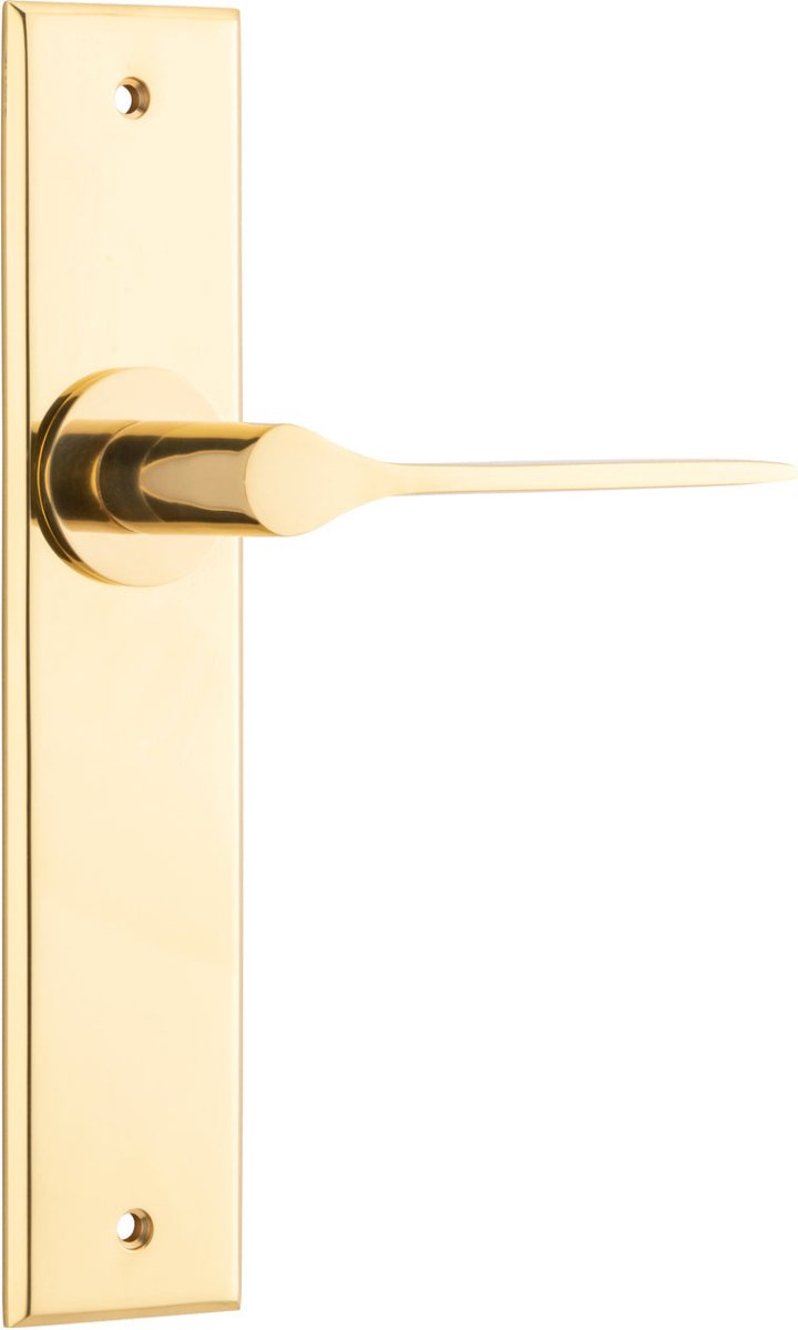 Como Lever - Chamfered Backplate - Ella Grace - Iver - Polished Brass - Door Levers