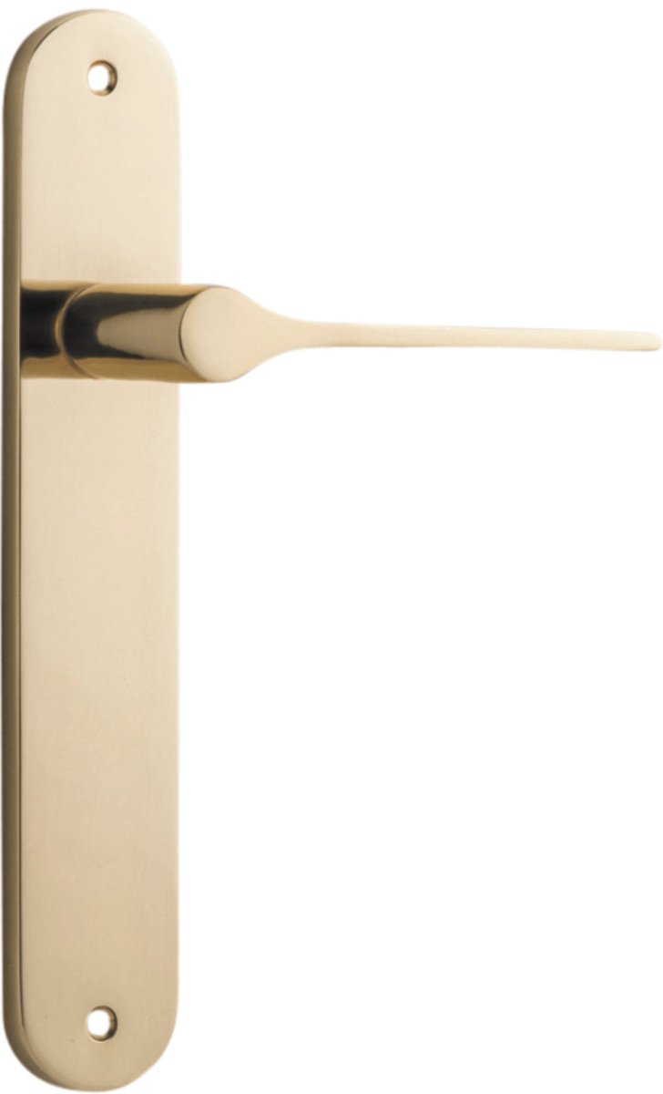 Como Lever - Oval Backplate - Ella Grace - Iver - Polished Brass - Door Levers