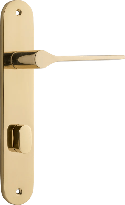 Como Lever - Oval Backplate - Ella Grace - Iver - Polished Brass - Door Levers