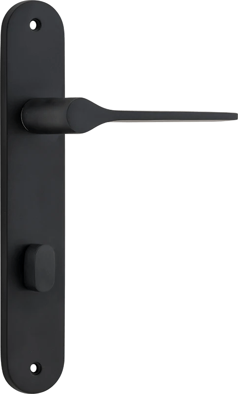 Como Lever - Oval Backplate - Ella Grace - Iver - Matt Black - Door Levers