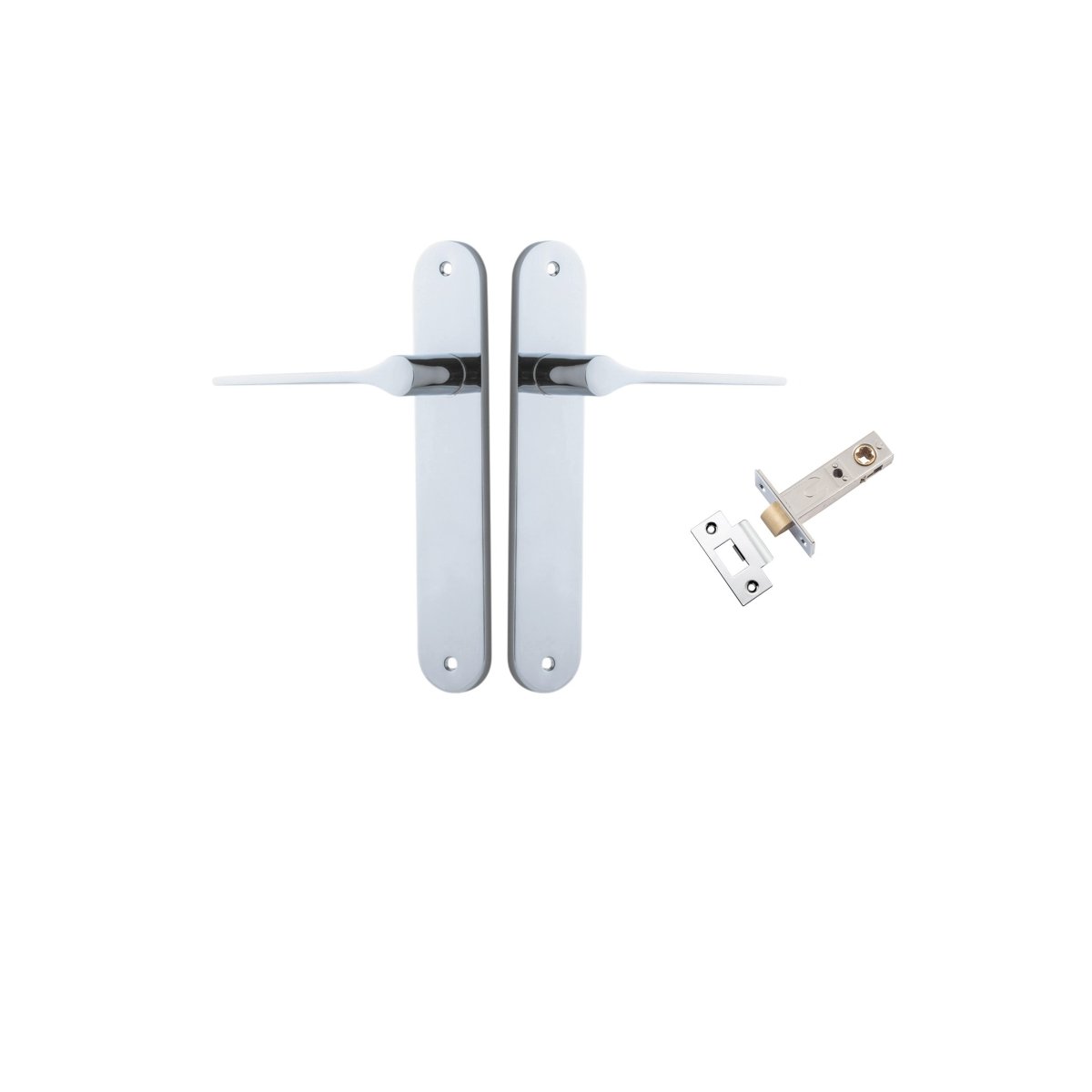 Como Lever - Oval Backplate - Ella Grace - Iver - Polished Chrome - Door Levers