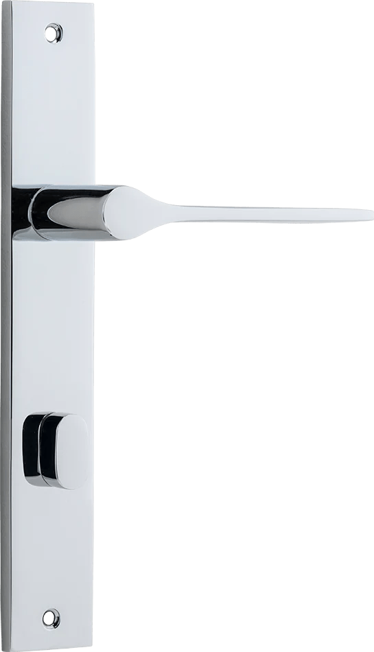 Como Lever - Rectangular Backplate - Ella Grace - Iver - Polished Chrome - Door Levers