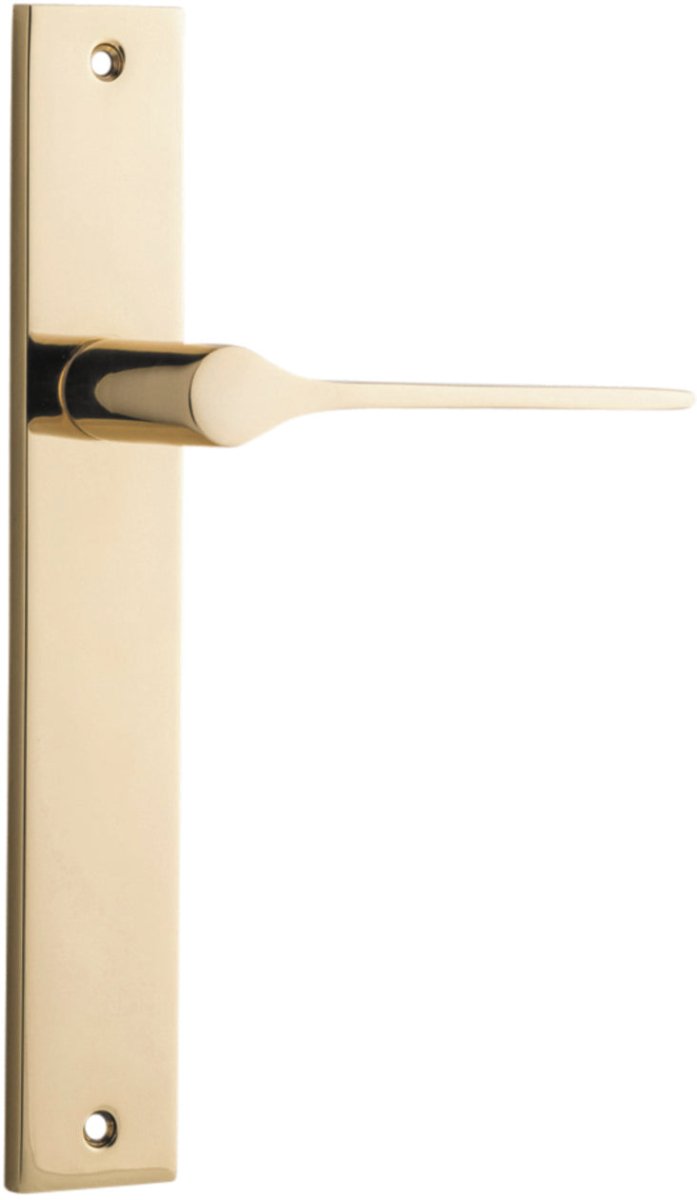 Como Lever - Rectangular Backplate - Ella Grace - Iver - Polished Brass - Door Levers