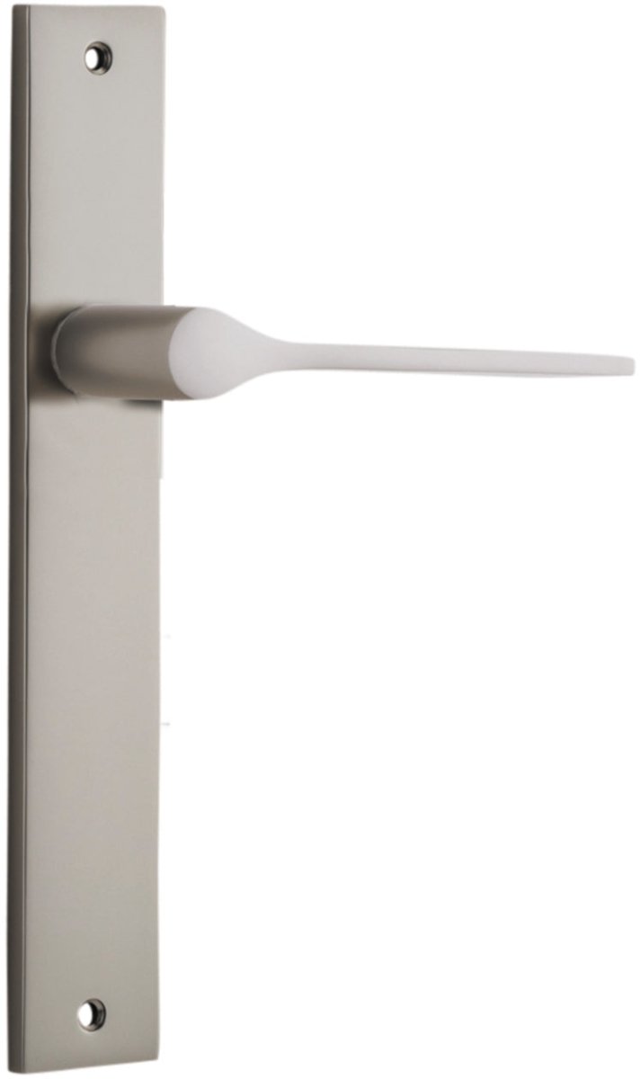 Como Lever - Rectangular Backplate - Ella Grace - Iver - Satin Nickel - Door Levers