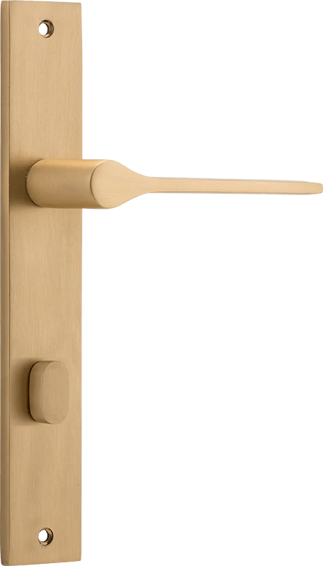 Como Lever - Rectangular Backplate - Ella Grace - Iver - Brushed Brass - Door Levers