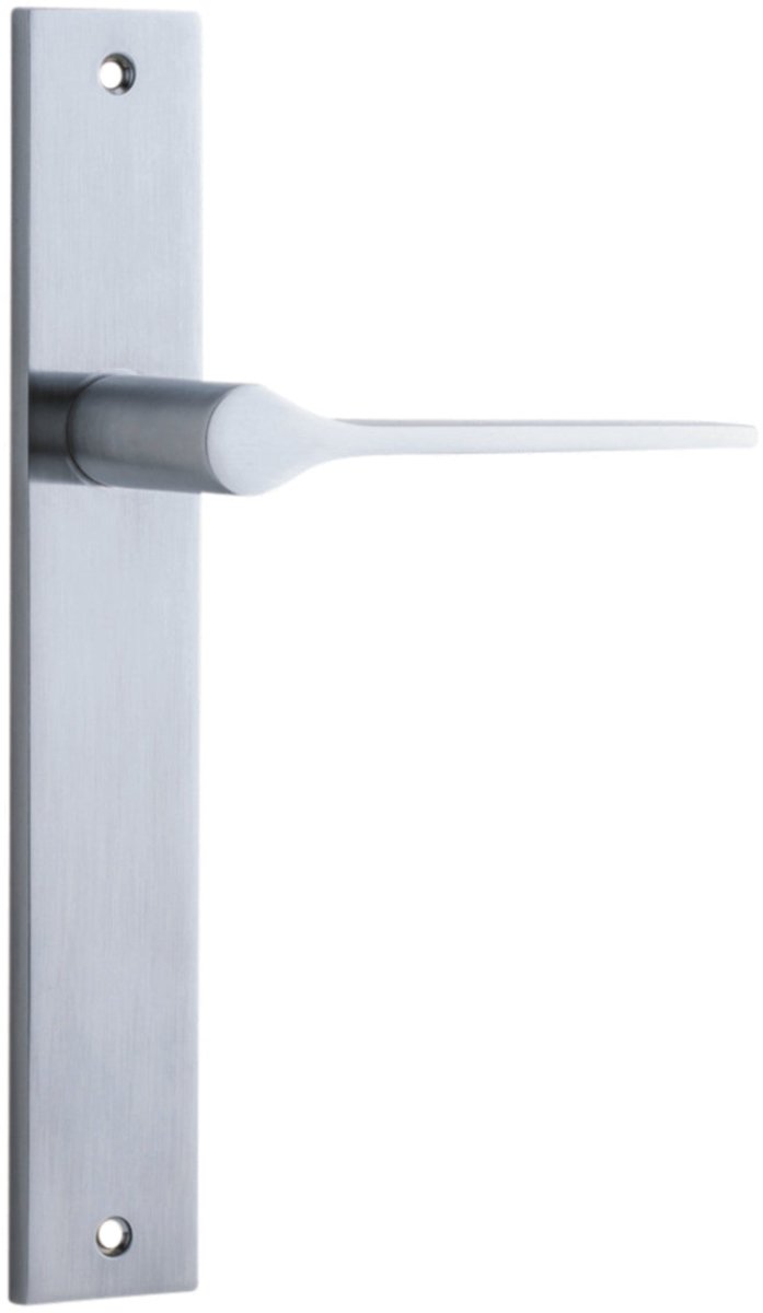 Como Lever - Rectangular Backplate - Ella Grace - Iver - Brushed Chrome - Door Levers