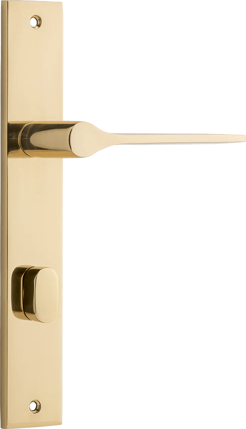 Como Lever - Rectangular Backplate - Ella Grace - Iver - Polished Brass - Door Levers