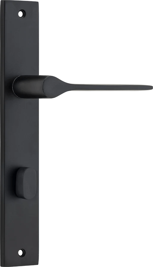 Como Lever - Rectangular Backplate - Ella Grace - Iver - Matt Black - Door Levers