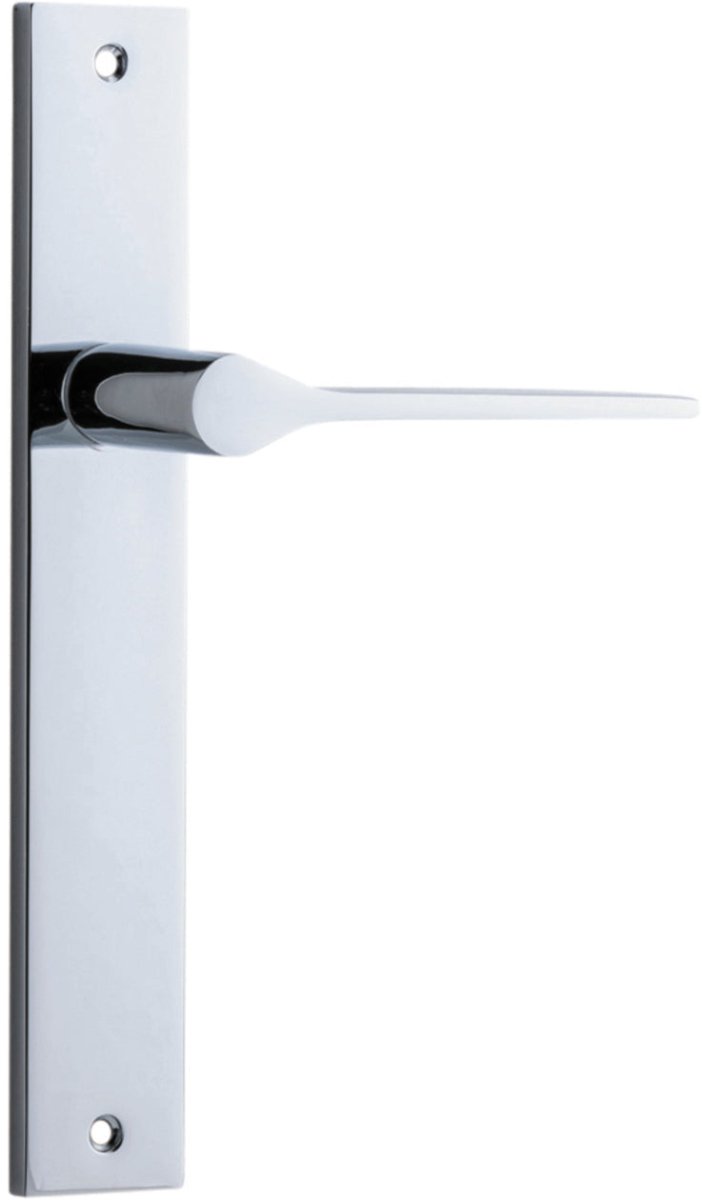 Como Lever - Rectangular Backplate - Ella Grace - Iver - Polished Chrome - Door Levers