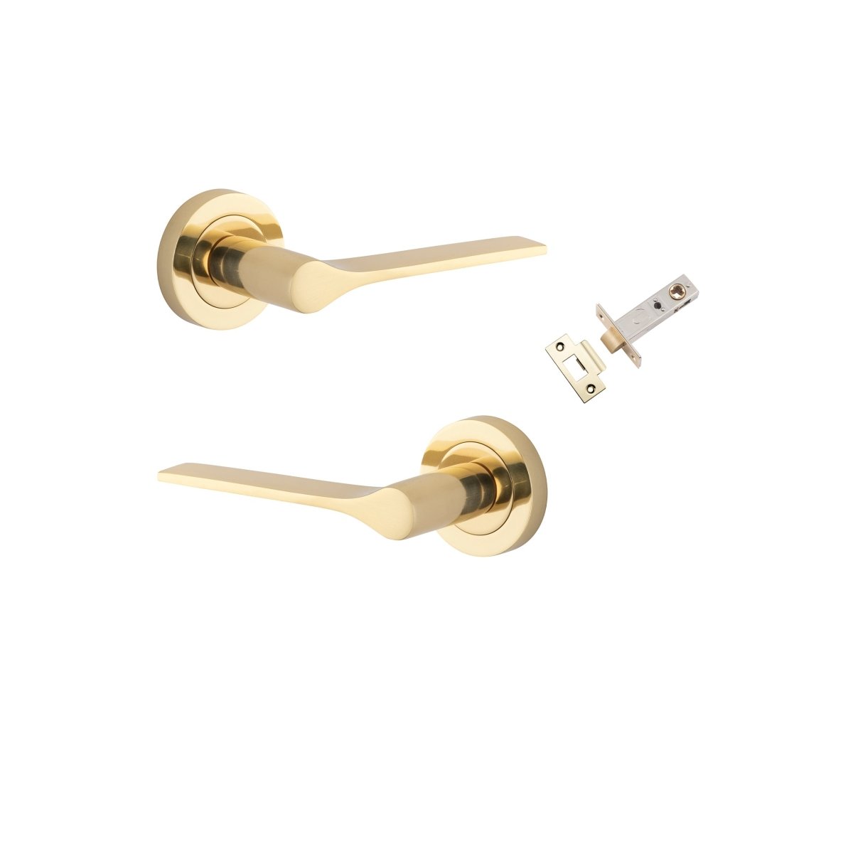 Como Lever - Round Rose - Ella Grace - Iver - Polished Brass - Door Levers