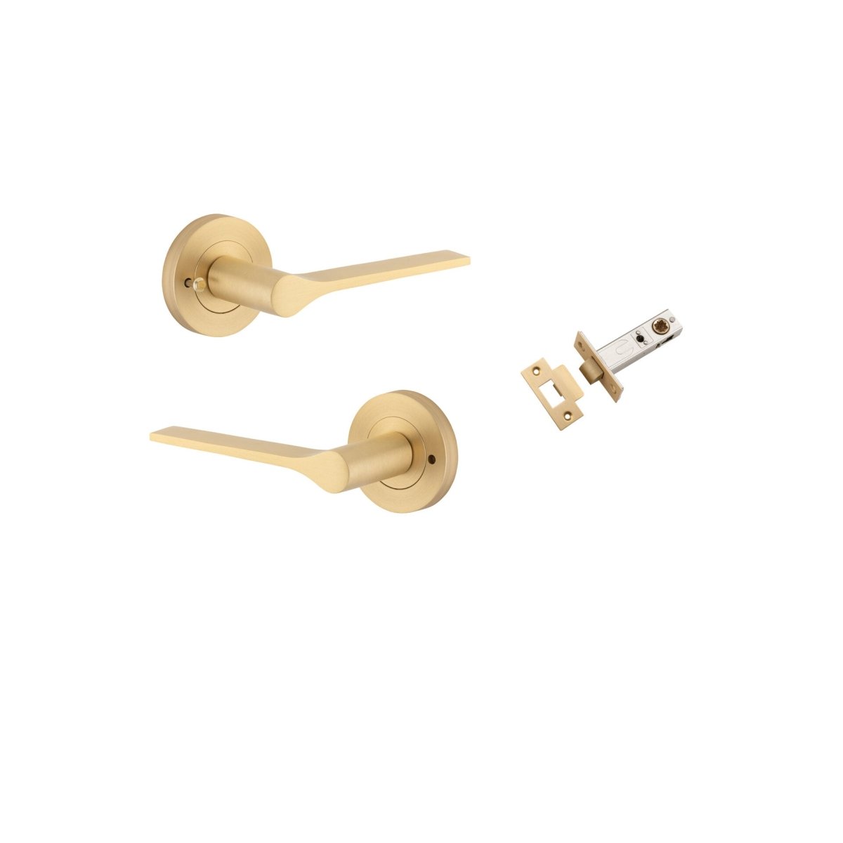 Como Lever - Round Rose - Ella Grace - Iver - Brushed Brass - Door Levers