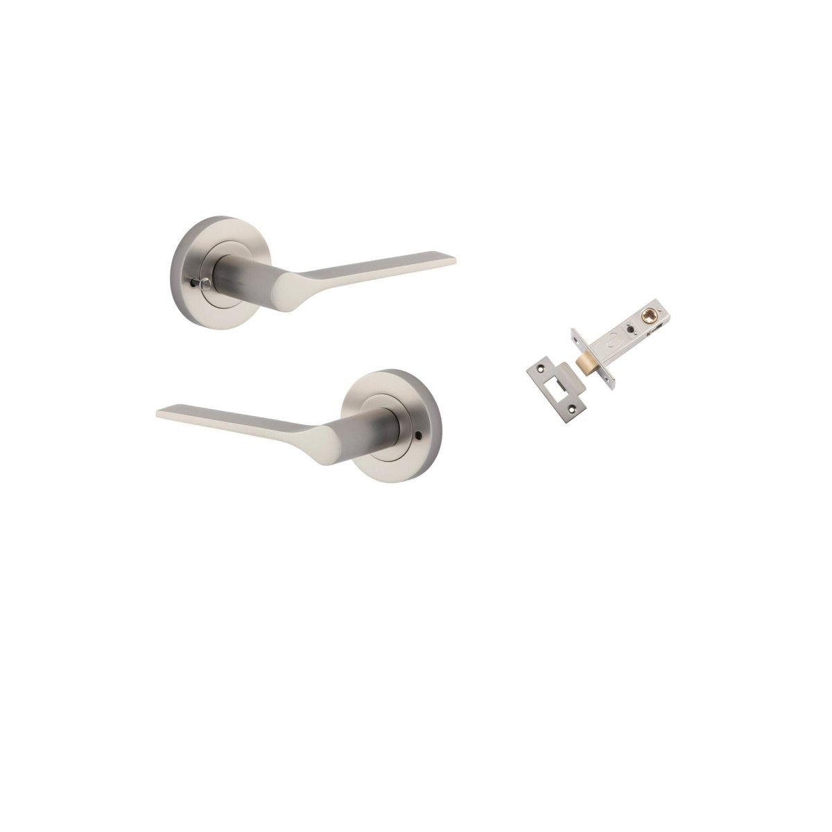 Como Lever - Round Rose - Ella Grace - Iver - Satin Nickel - Door Levers