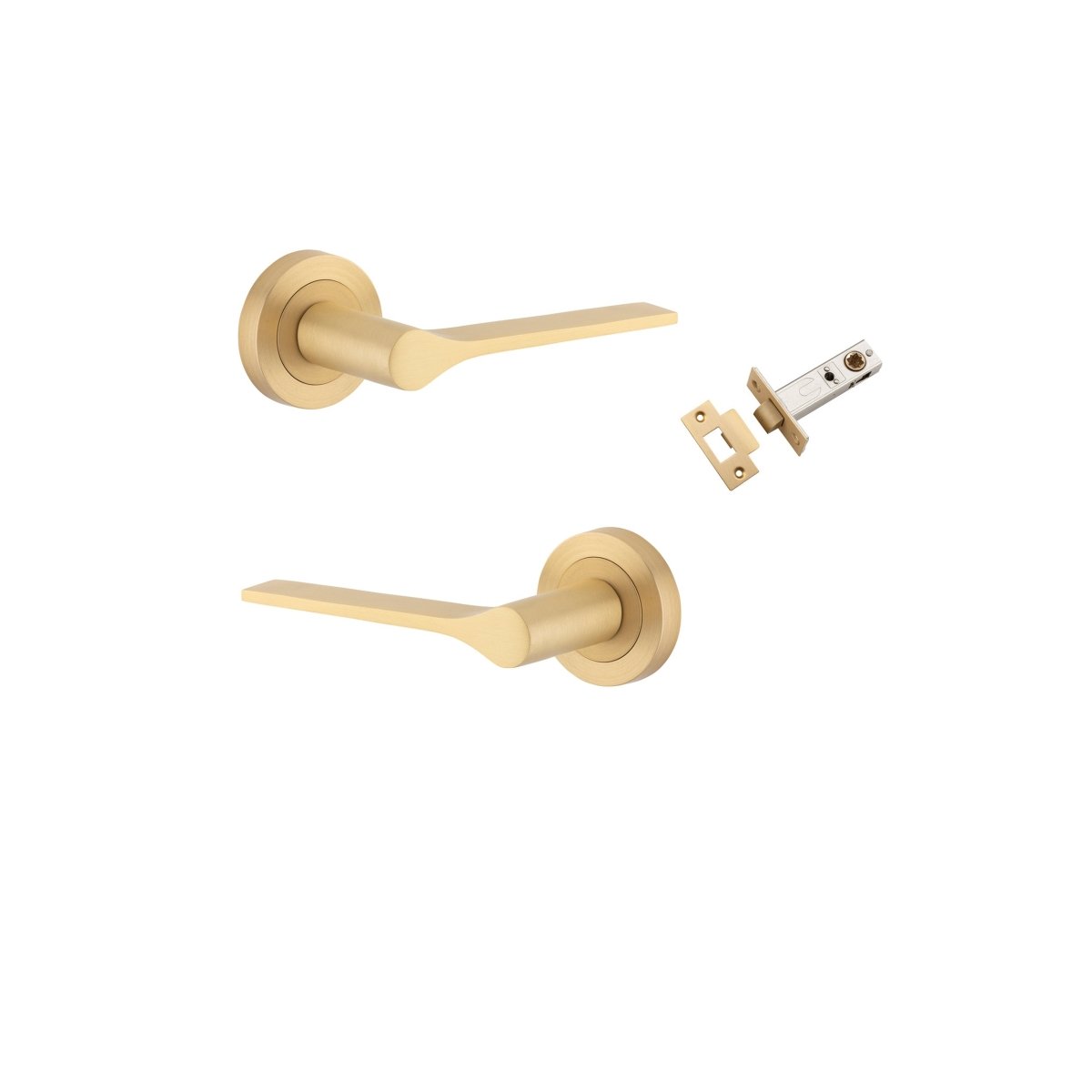 Como Lever - Round Rose - Ella Grace - Iver - Brushed Brass - Door Levers