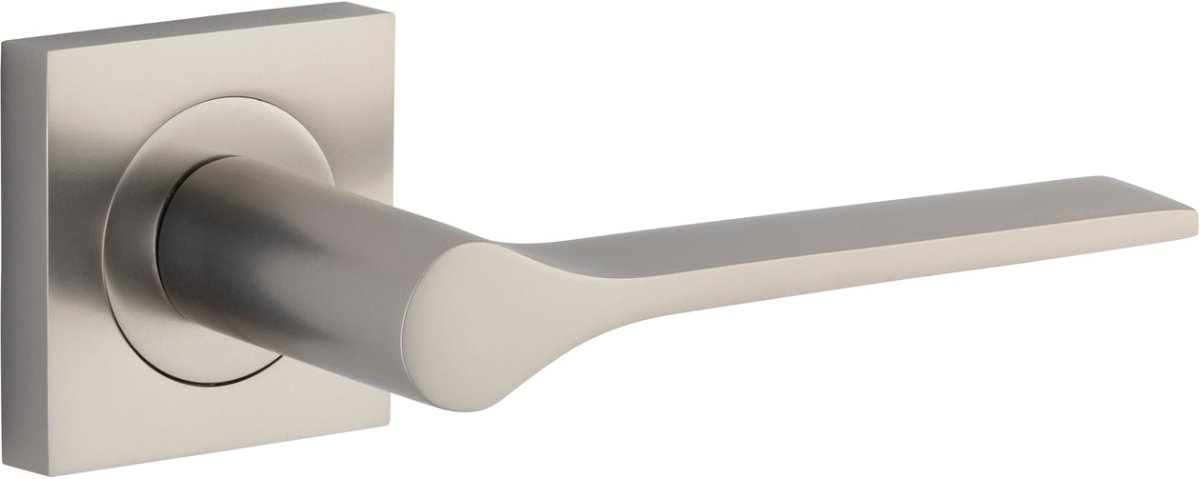 Como Lever - Square Rose - Ella Grace - Iver - Satin Nickel - Door Levers