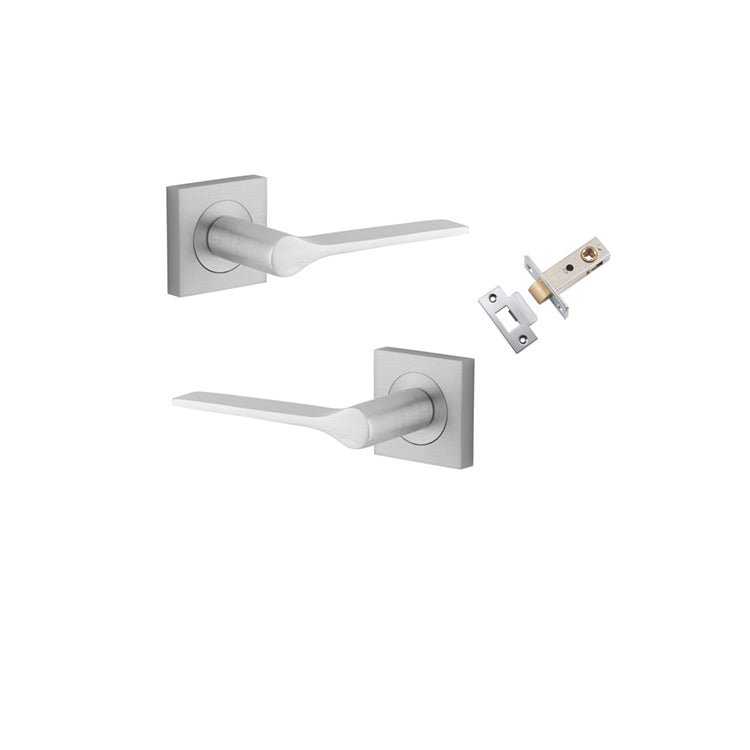 Como Lever - Square Rose - Ella Grace - Iver - Brushed Chrome - Door Levers