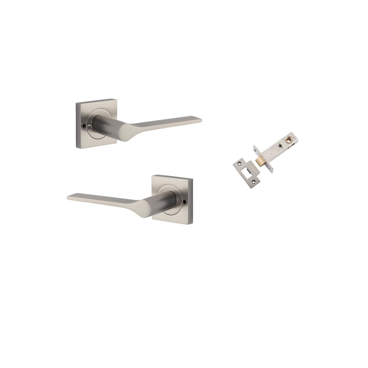 Como Lever - Square Rose - Ella Grace - Iver - Satin Nickel - Door Levers