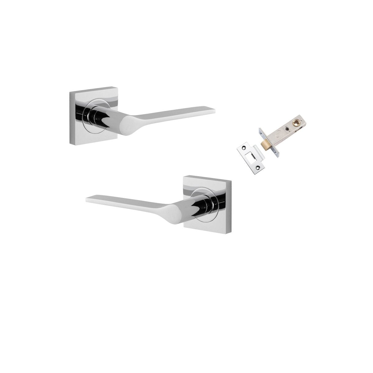 Como Lever - Square Rose - Ella Grace - Iver - Polished Chrome - Door Levers