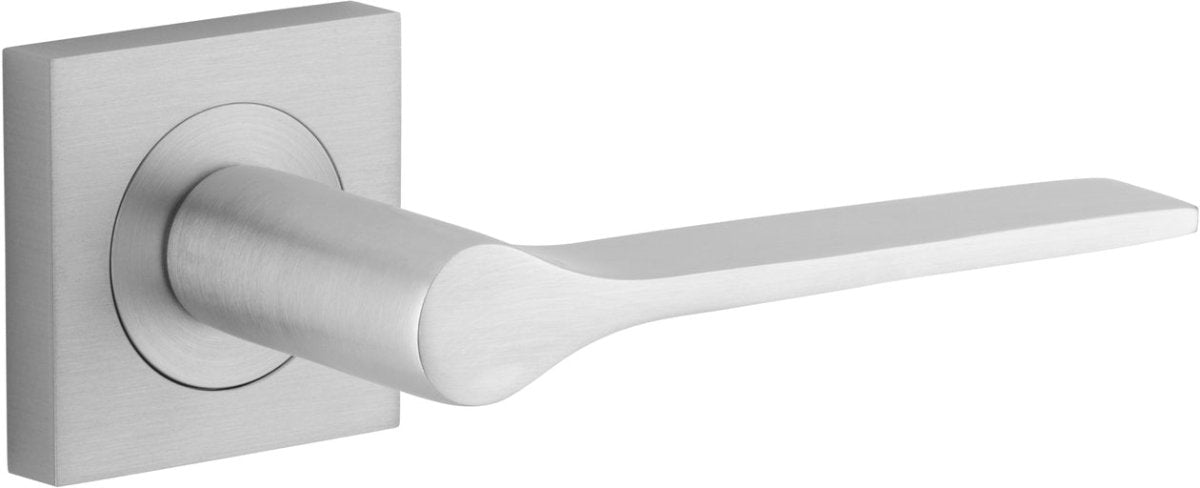 Como Lever - Square Rose - Ella Grace - Iver - Brushed Chrome - Door Levers