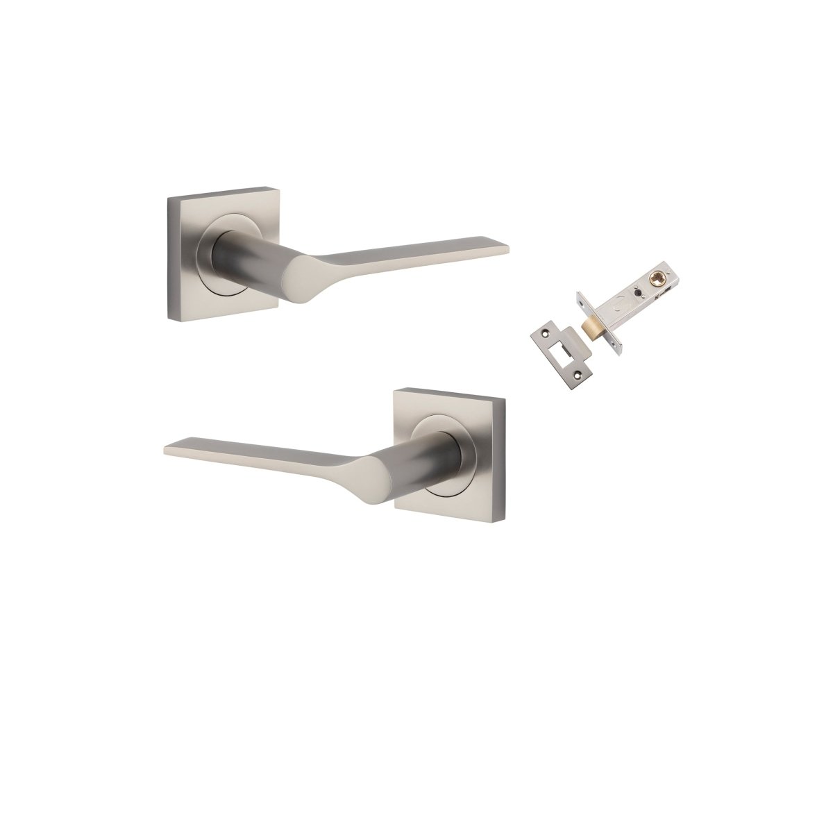 Como Lever - Square Rose - Ella Grace - Iver - Satin Nickel - Door Levers