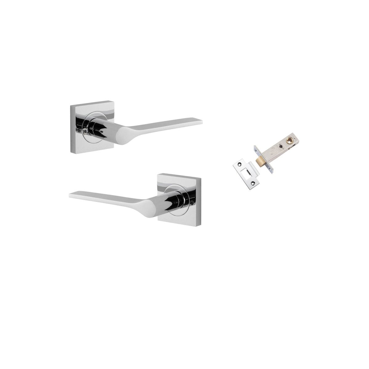 Como Lever - Square Rose - Ella Grace - Iver - Polished Chrome - Door Levers