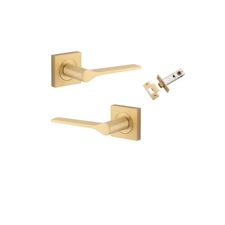 Como Lever - Square Rose - Ella Grace - Iver - Brushed Brass - Door Levers