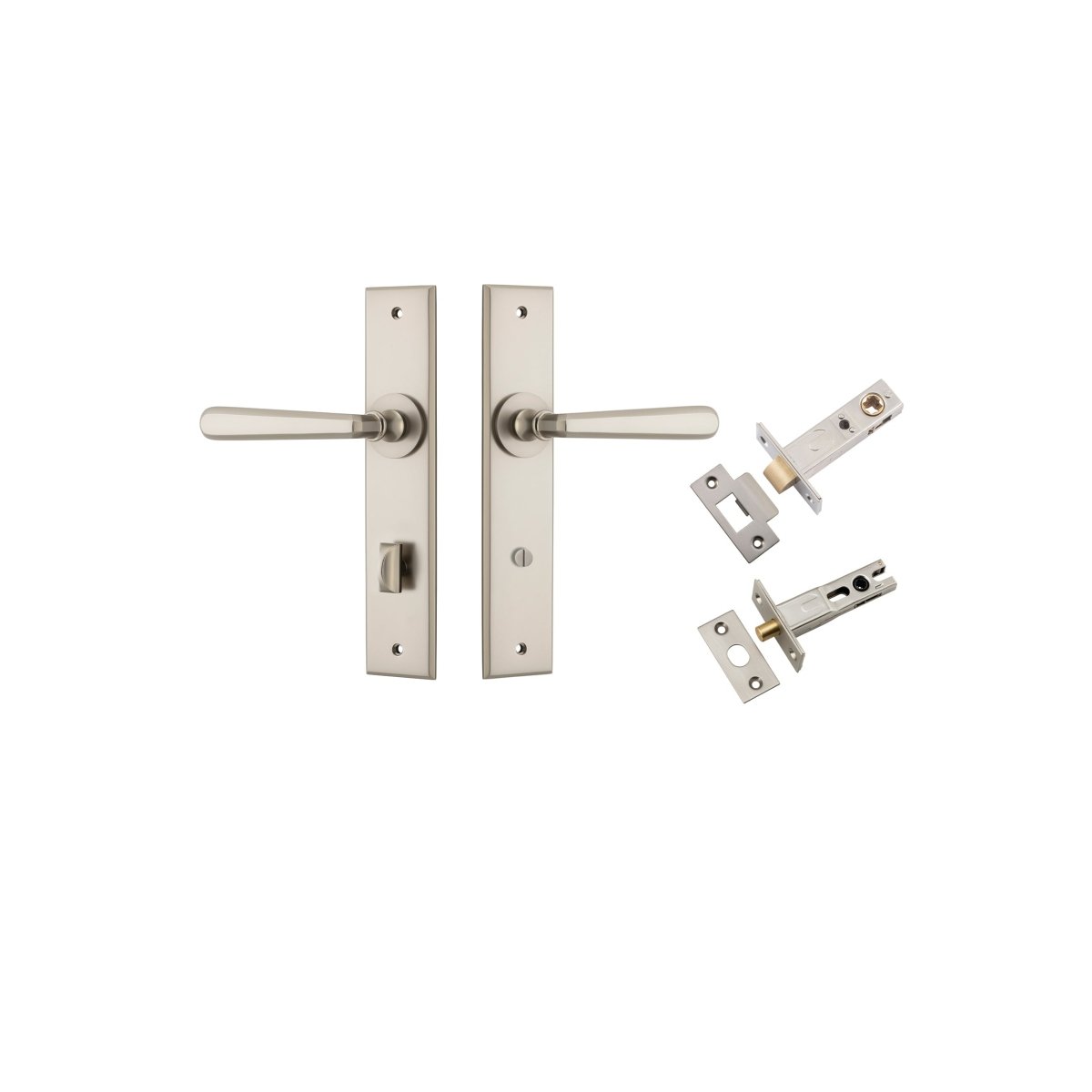 Copenhagen Lever - Chamfered Backplate - Ella Grace - Iver - Satin Nickel - Door Levers