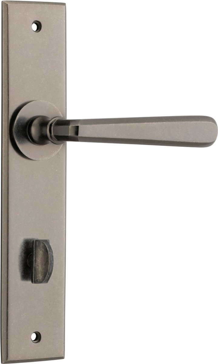 Copenhagen Lever - Chamfered Backplate - Ella Grace - Iver - Distressed Nickel - Door Levers