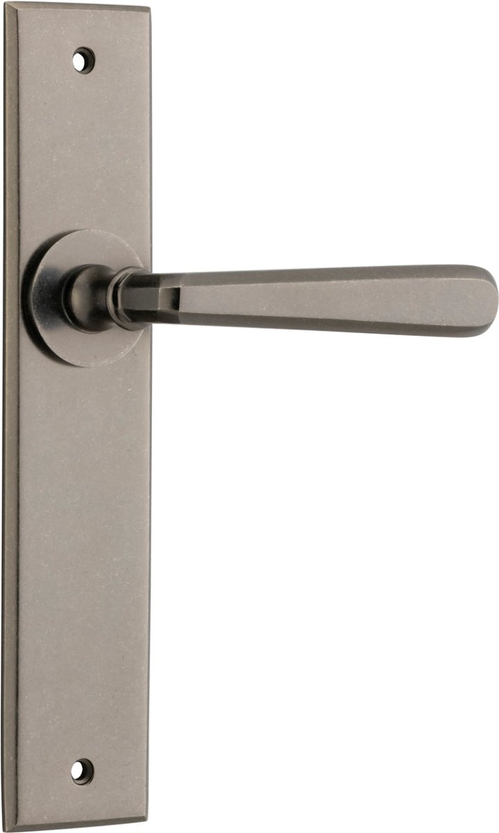 Copenhagen Lever - Chamfered Backplate - Ella Grace - Iver - Distressed Nickel - Door Levers