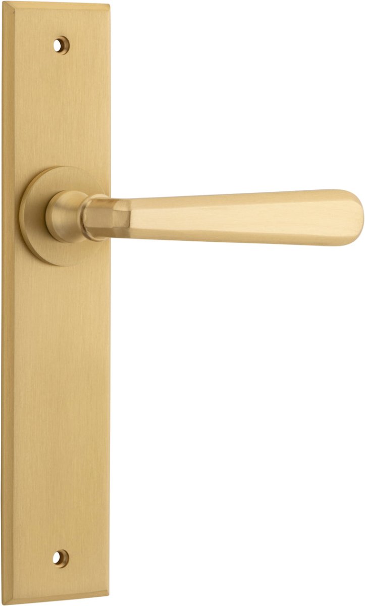 Copenhagen Lever - Chamfered Backplate - Ella Grace - Iver - Brushed Brass - Door Levers