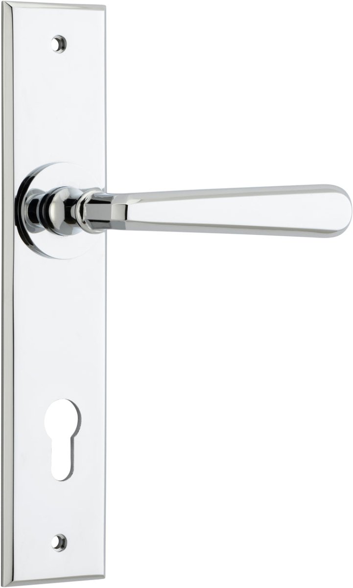 Copenhagen Lever - Chamfered Backplate - Ella Grace - Iver - Polished Chrome - Door Levers