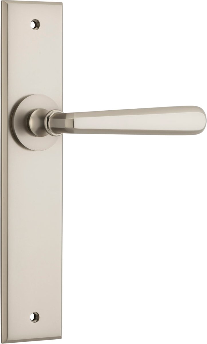 Copenhagen Lever - Chamfered Backplate - Ella Grace - Iver - Satin Nickel - Door Levers