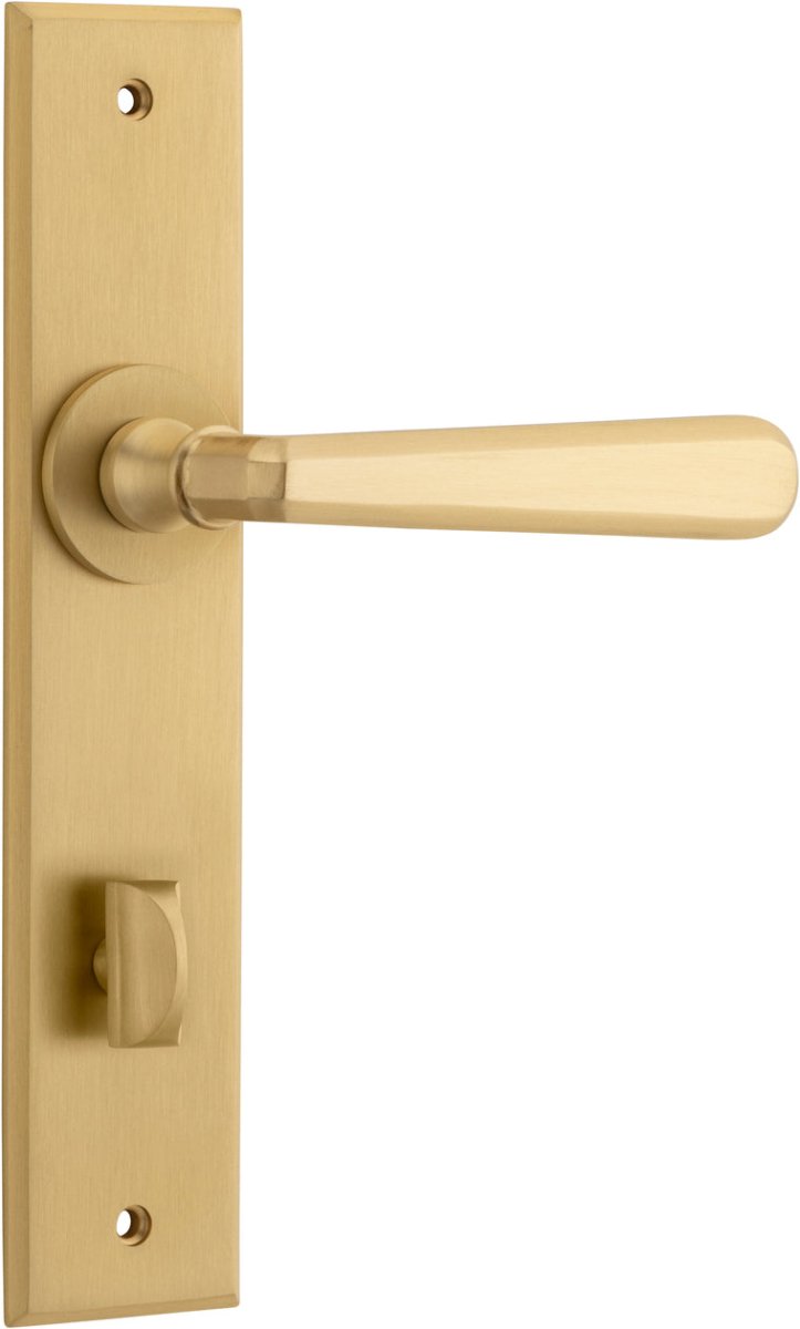 Copenhagen Lever - Chamfered Backplate - Ella Grace - Iver - Brushed Brass - Door Levers