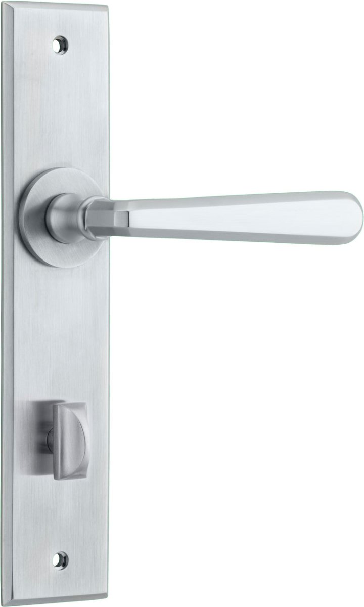 Copenhagen Lever - Chamfered Backplate - Ella Grace - Iver - Brushed Chrome - Door Levers