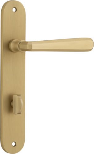 Copenhagen Lever - Oval Backplate - Ella Grace - Iver - Brushed Brass - Door Levers