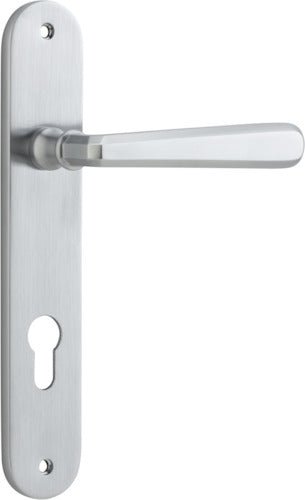 Copenhagen Lever - Oval Backplate - Ella Grace - Iver - Brushed Chrome - Door Levers