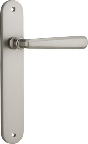 Copenhagen Lever - Oval Backplate - Ella Grace - Iver - Satin Nickel - Door Levers