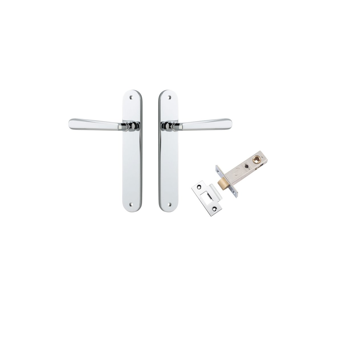 Copenhagen Lever - Oval Backplate - Ella Grace - Iver - Polished Chrome - Door Levers