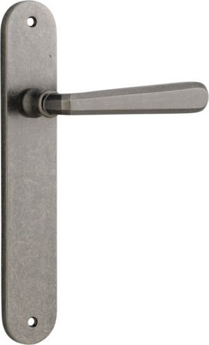 Copenhagen Lever - Oval Backplate - Ella Grace - Iver - Distressed Nickel - Door Levers